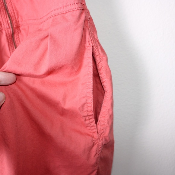 Holding Horses Anthropologie Sz 4 Salmon Utility Romper Jumpsuit Shorts Safari - Picture 8 of 15